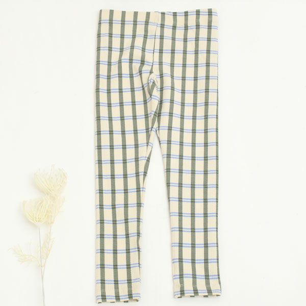 オーガニックコットン キッズ シアサッカーレギンス LisboaStripe