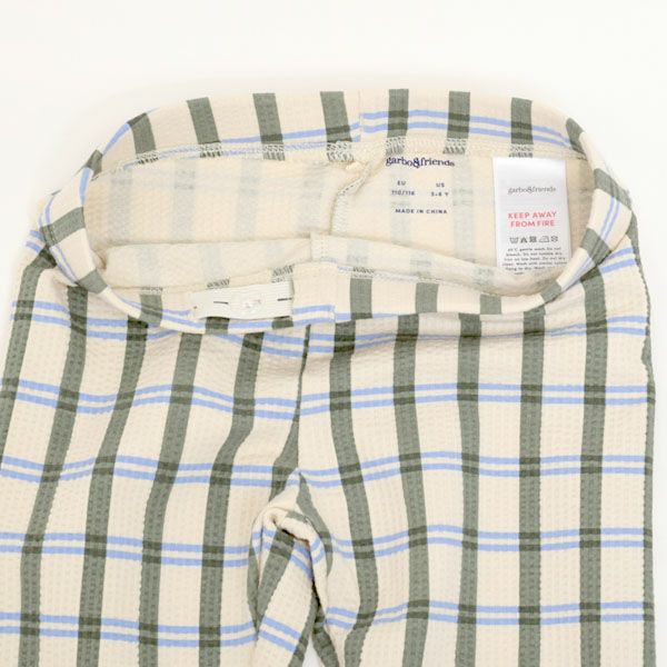 オーガニックコットン キッズ シアサッカーレギンス LisboaStripe