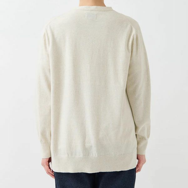 オーガニックコットン ニットVネックカーディガン