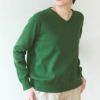 オーガニックコットン ニットVネックセーター