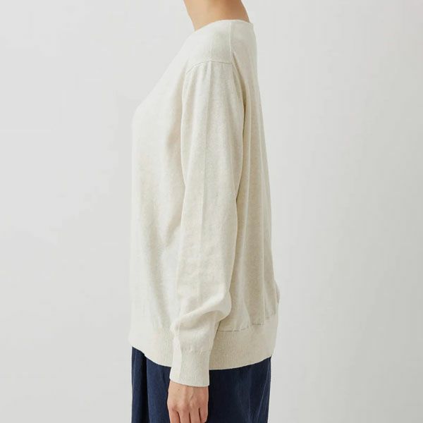 オーガニックコットン ニットVネックセーター