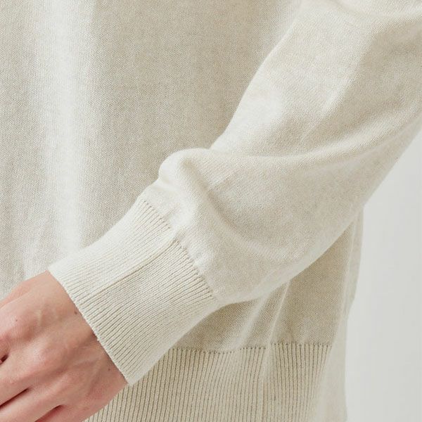 オーガニックコットン ニットVネックセーター