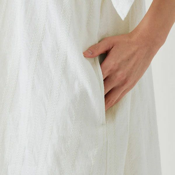 オーガニックコットン 手織りドビーワンピース