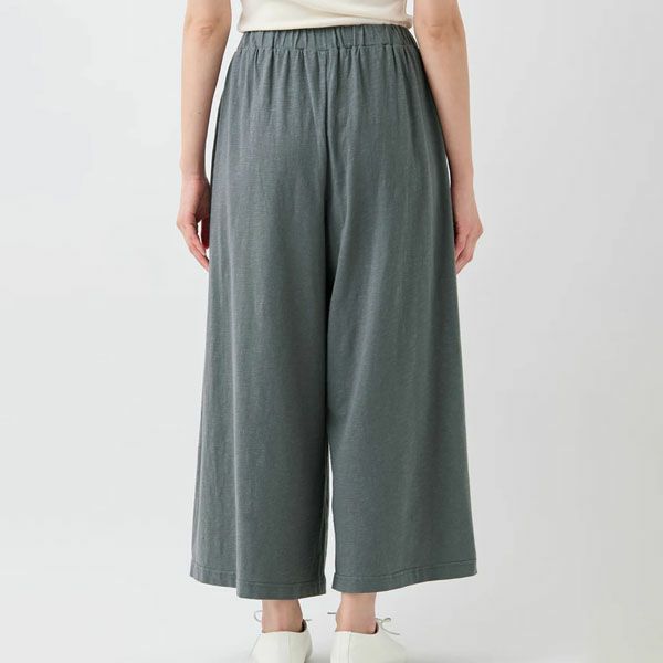 オーガニックコットン スラブワイドクロップドパンツ