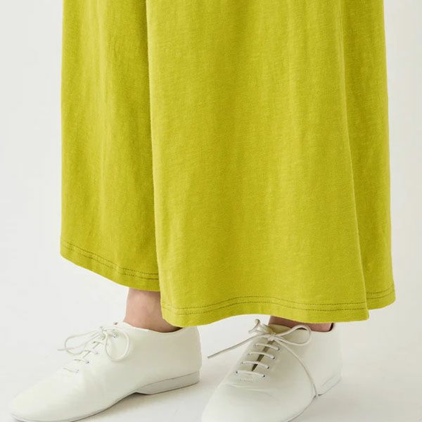 オーガニックコットン スラブワイドクロップドパンツ