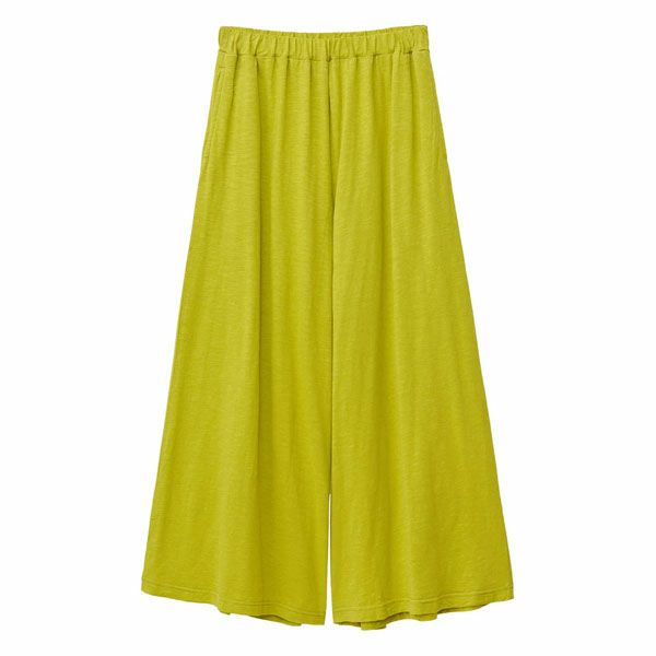 オーガニックコットン スラブワイドクロップドパンツ