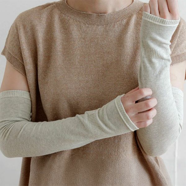 オーガニックコットン 裏シルクアームカバー