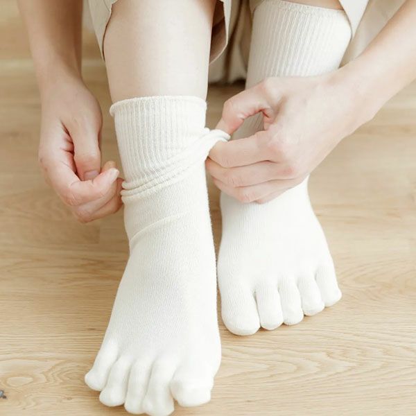 オーガニックコットン 5本指ソックス2足セット