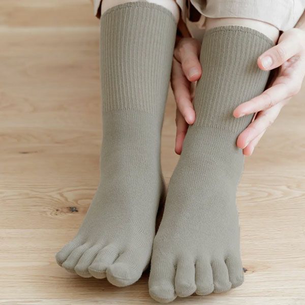 オーガニックコットン 5本指ソックス2足セット