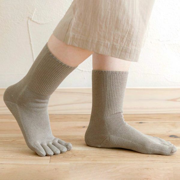 オーガニックコットン 5本指ソックス2足セット