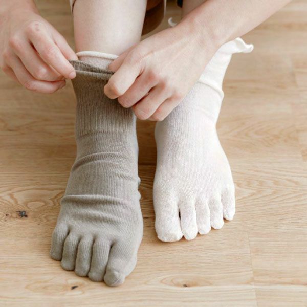 オーガニックコットン 5本指ソックス2足セット