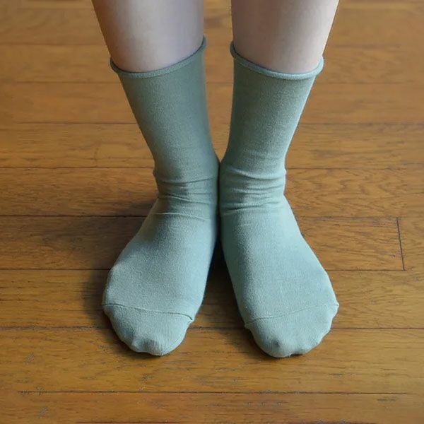 オーガニックコットン くるくる薄手ソックス
