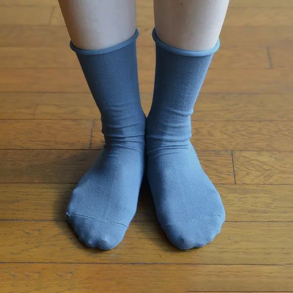 オーガニックコットン くるくる薄手ソックス