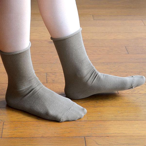 オーガニックコットン くるくる薄手ソックス