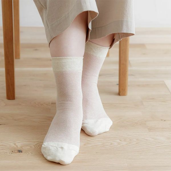 オーガニックコットン メッシュソックス