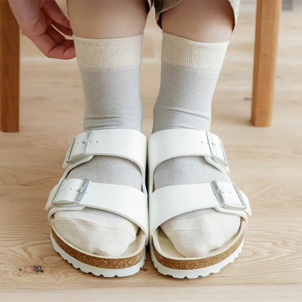 オーガニックコットン メッシュソックス