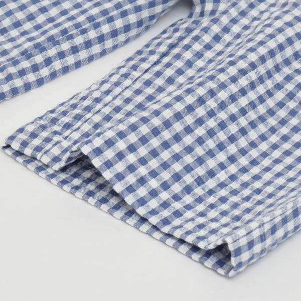 オーガニックコットン キッズ シアサッカーチェック ハーフパンツ