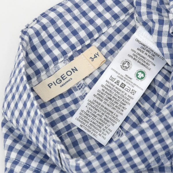 オーガニックコットン キッズ シアサッカーチェック ハーフパンツ