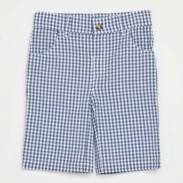 オーガニックコットン キッズ シアサッカーチェック ハーフパンツ