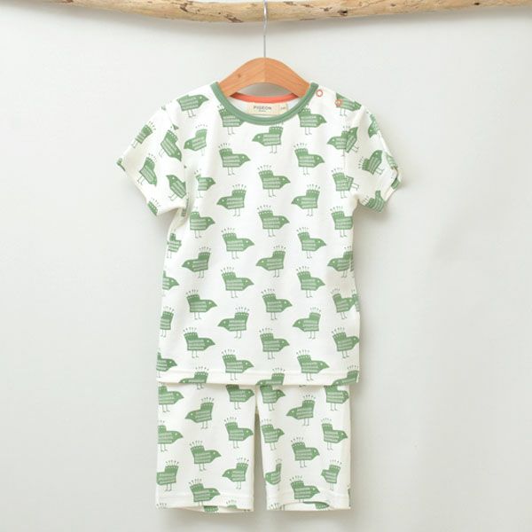 オーガニックコットン キッズパジャマ(半袖) Birds