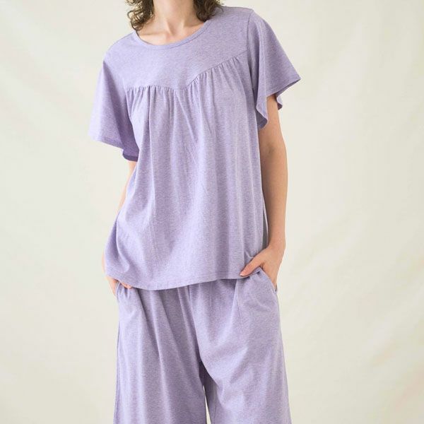 オーガニックコットン フェンネル半袖腹巻パジャマ