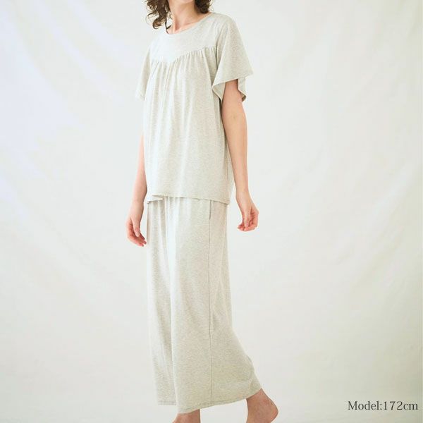 オーガニックコットン フェンネル半袖腹巻パジャマ