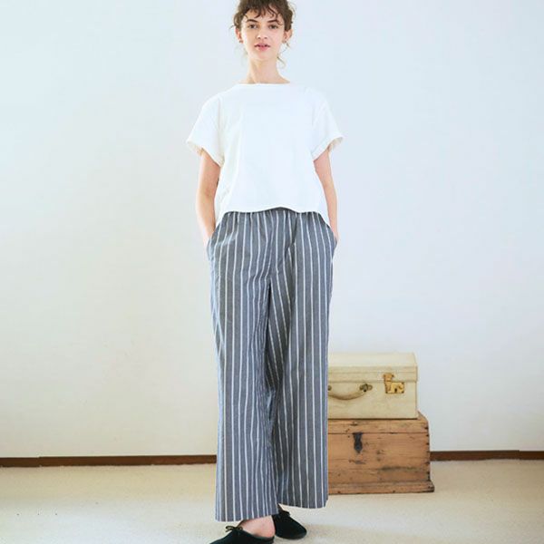 オーガニックコットン バックフリルコンビTシャツ