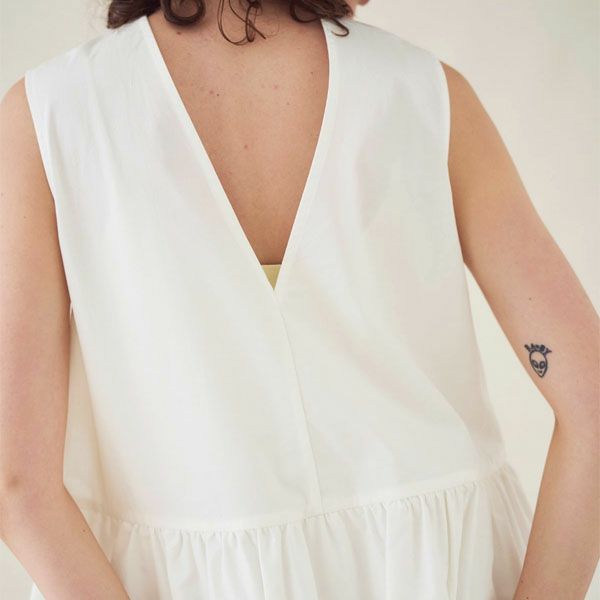 オーガニックコットン アリウムバルーンブラウス