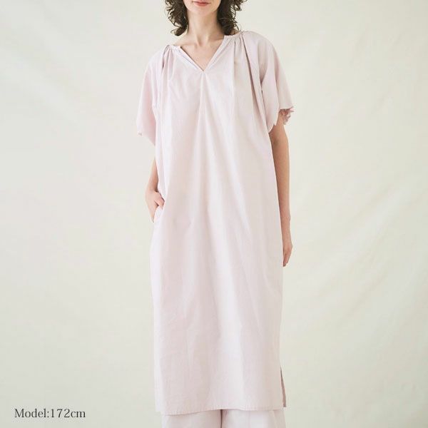 オーガニックコットン アリウムパフスリーブワンピース