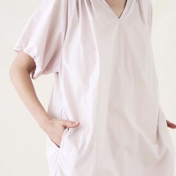 オーガニックコットン アリウムパフスリーブワンピース