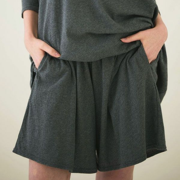 オーガニックコットン ファインニット腹巻ショートキュロット