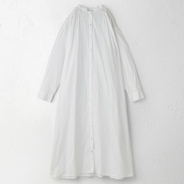 オーガニックコットン ピンタックヨークワンピース