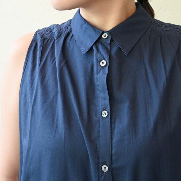 オーガニックコットン ノースリティアードワンピース