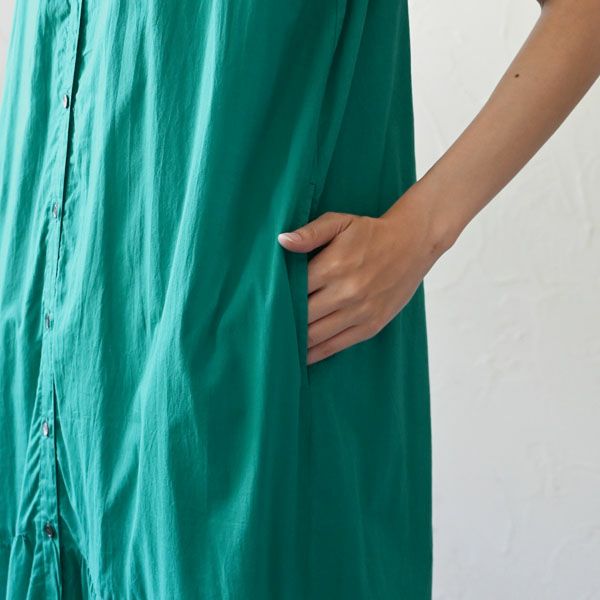 オーガニックコットン ノースリティアードワンピース