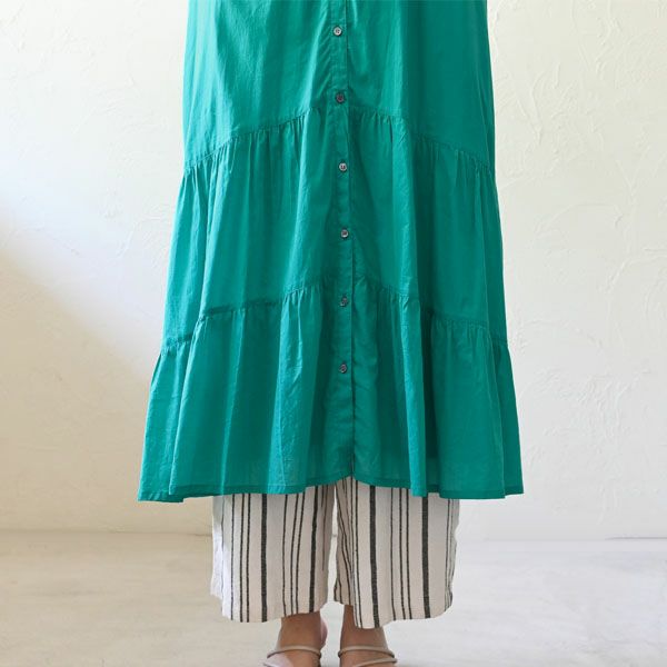 オーガニックコットン ノースリティアードワンピース