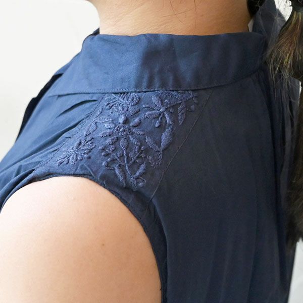 オーガニックコットン ノースリティアードワンピース