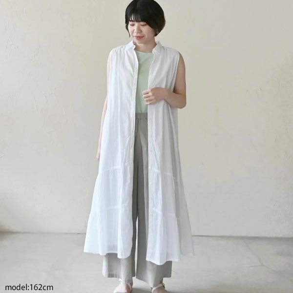 オーガニックコットン ノースリティアードワンピース