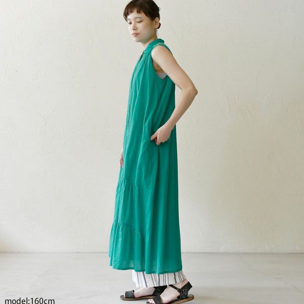 オーガニックコットン ノースリティアードワンピース