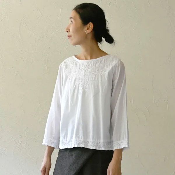 オーガニックコットン ボートネックショートKURTA