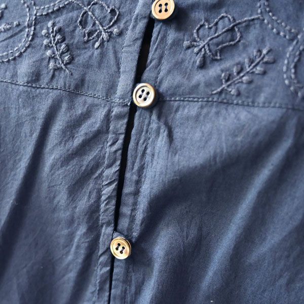 オーガニックコットン ボタニカルブラウス