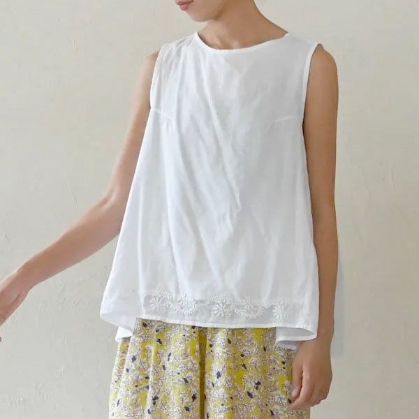 オーガニックコットン ヒラリノースリトップ