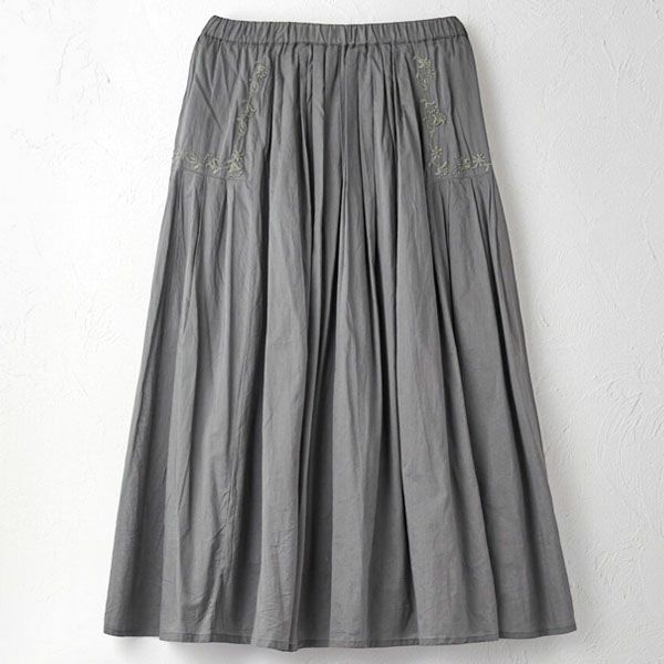 オーガニックコットン ヨークシシュウタックスカート