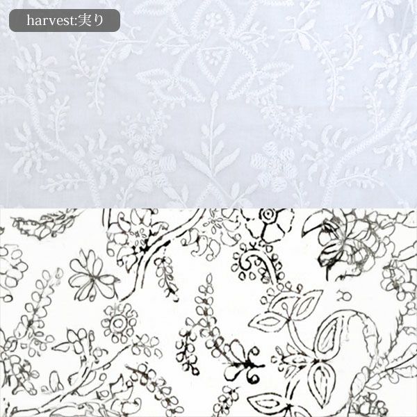 オーガニックコットン 手刺繍リボンサック