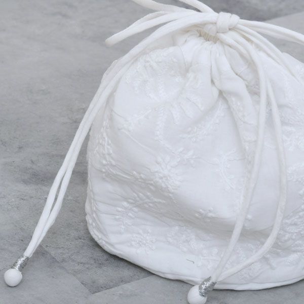 オーガニックコットン 手刺繍タイニーサック