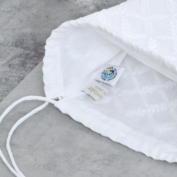 オーガニックコットン 手刺繍タイニーサック