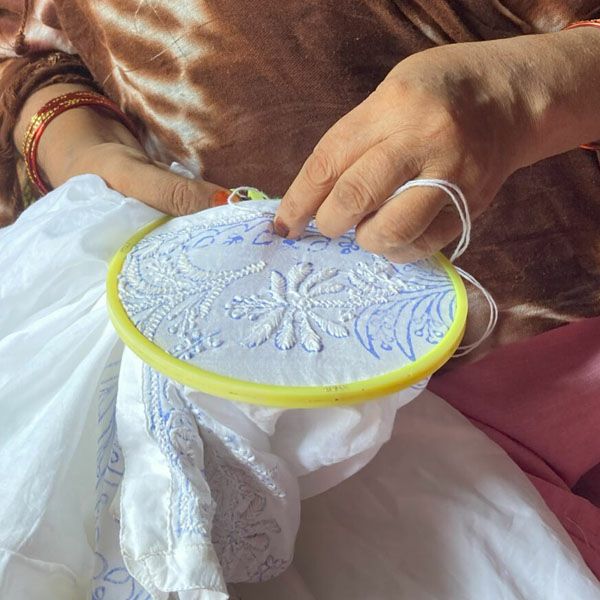 オーガニックコットン 手刺繍タイニーサック