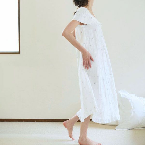 オーガニックコットン プチローズアネモネドレス