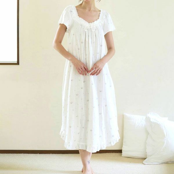 オーガニックコットン プチローズアネモネドレス