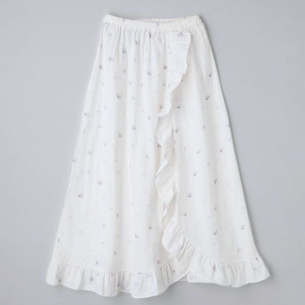 オーガニックコットン プチローズフリルスカート