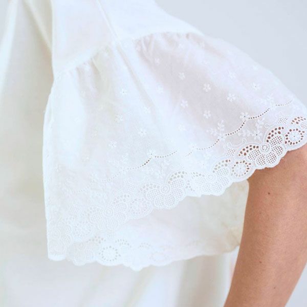 オーガニックコットン ライラックレースTシャツ